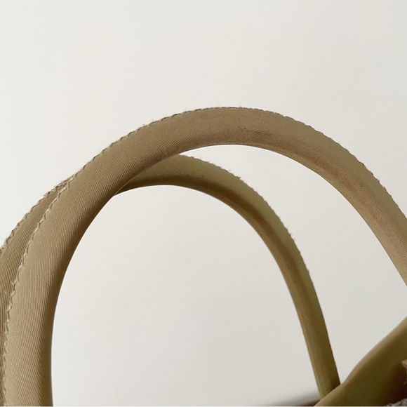 Prada tan Tessuto nylon triangle logo minimal tote bag medium size - Picture 4 of 12